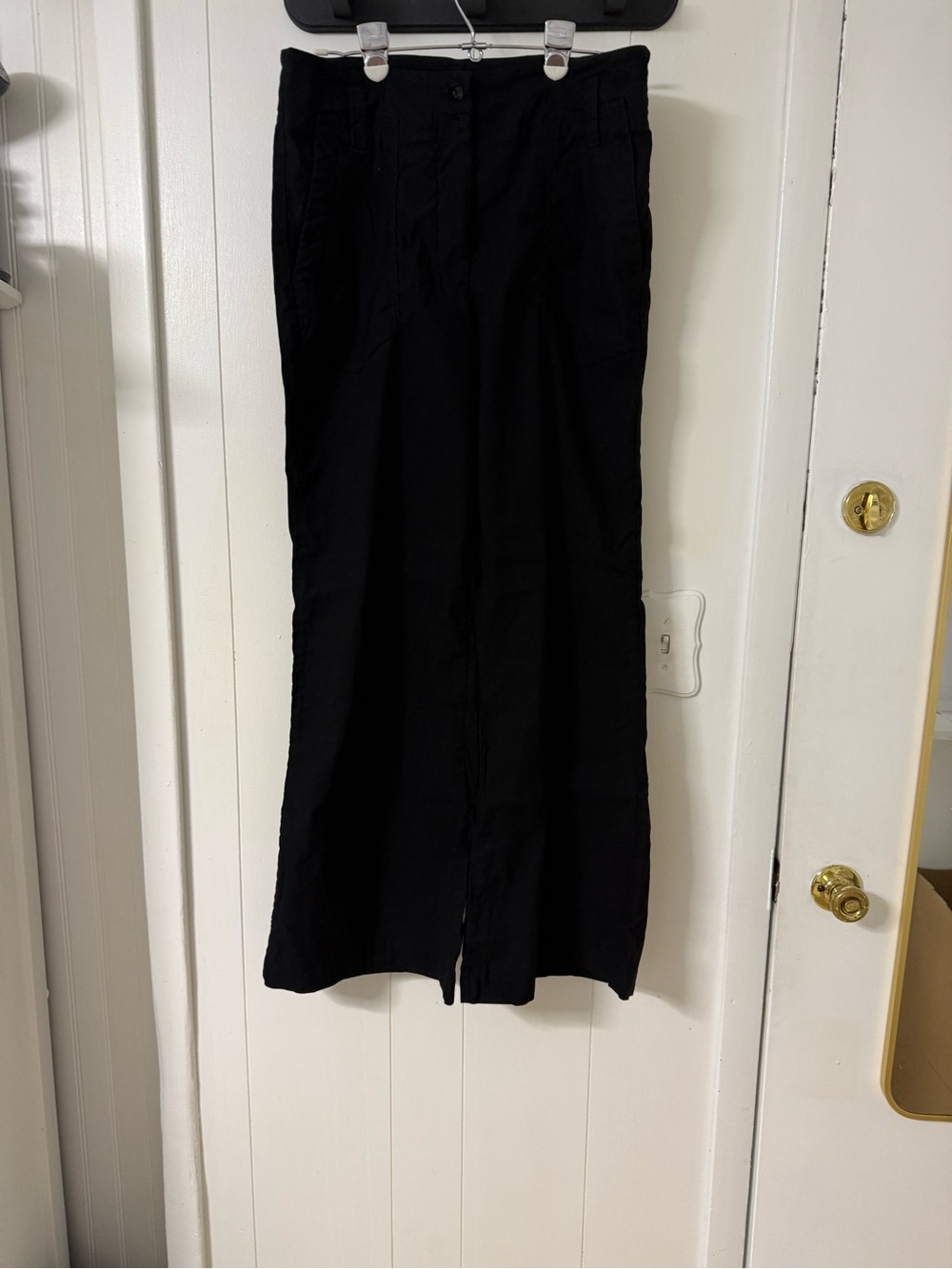 Maeve Anthropologie Black High-Rise Wide Leg Pants - Picture 3 of 8